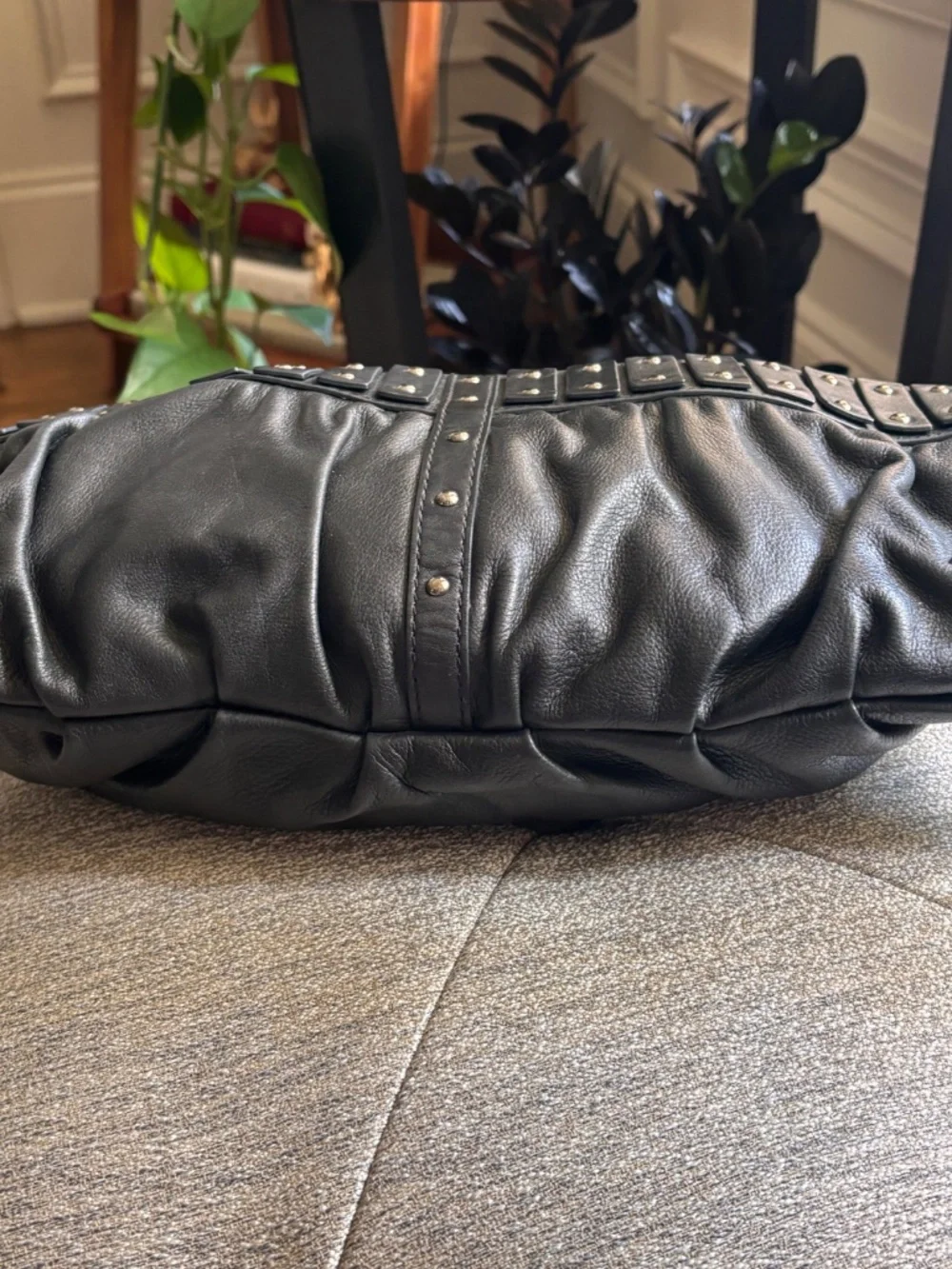 TOUS Studded Leather Bag Black